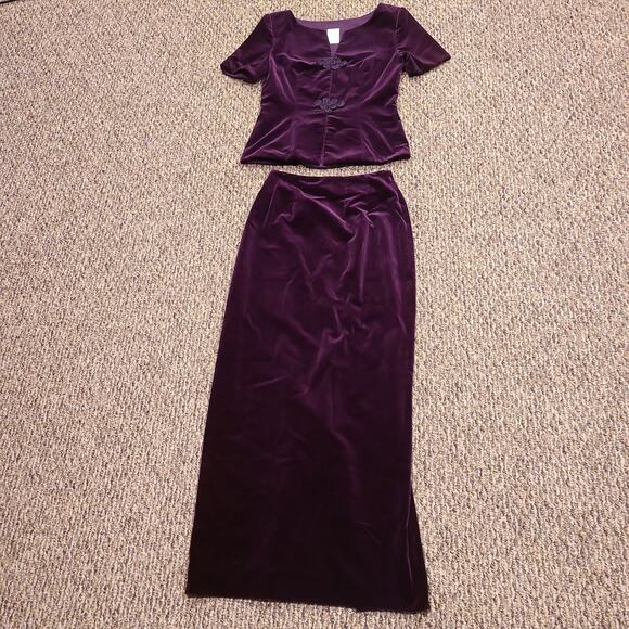 Watters and Watters Dark Purple Formal Cocktail Mother Of The Bride Dress 10 - Picture 1 of 12